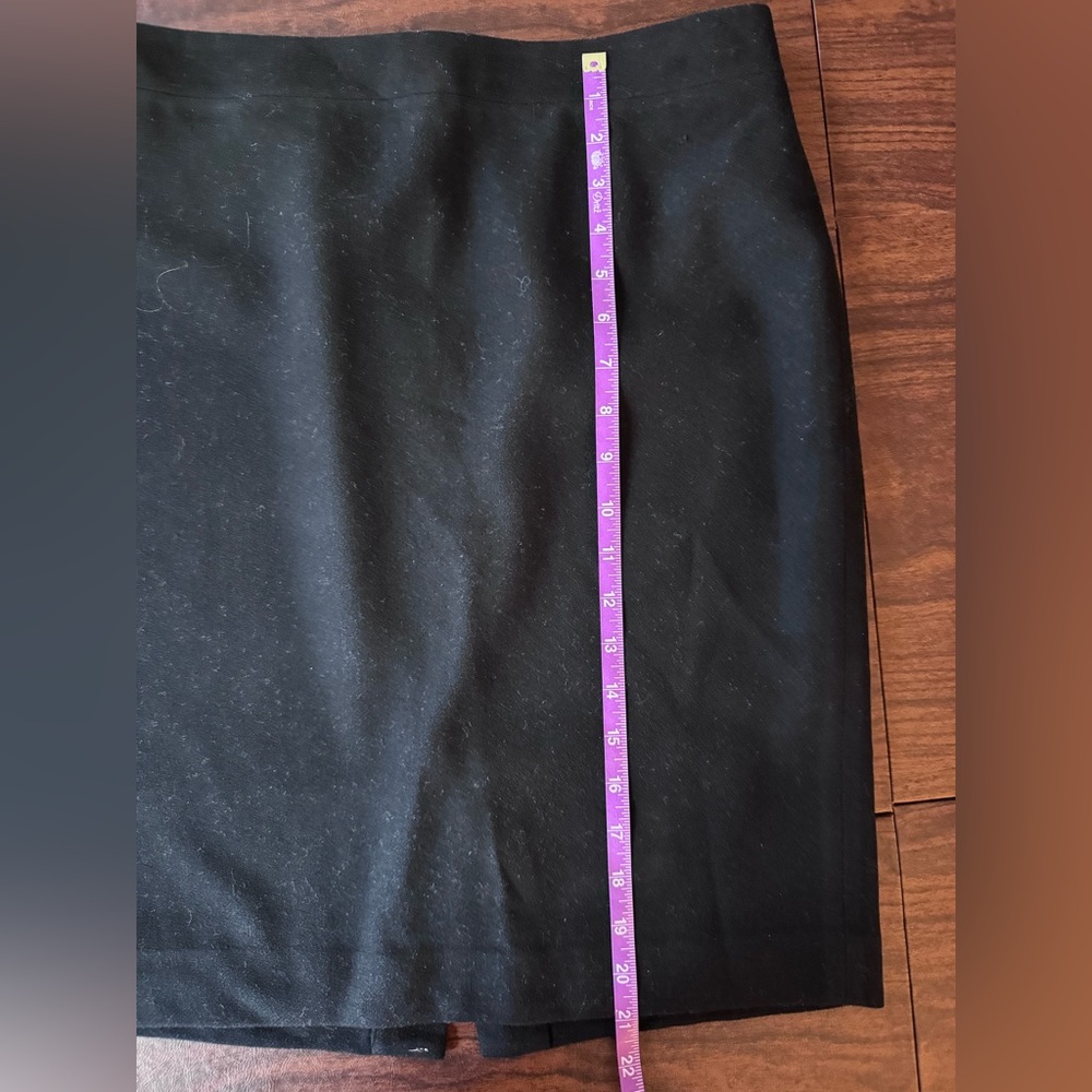 VTG J. Crew Wool Blend Black Pencil Skirt Size 6 - Picture 5 of 11